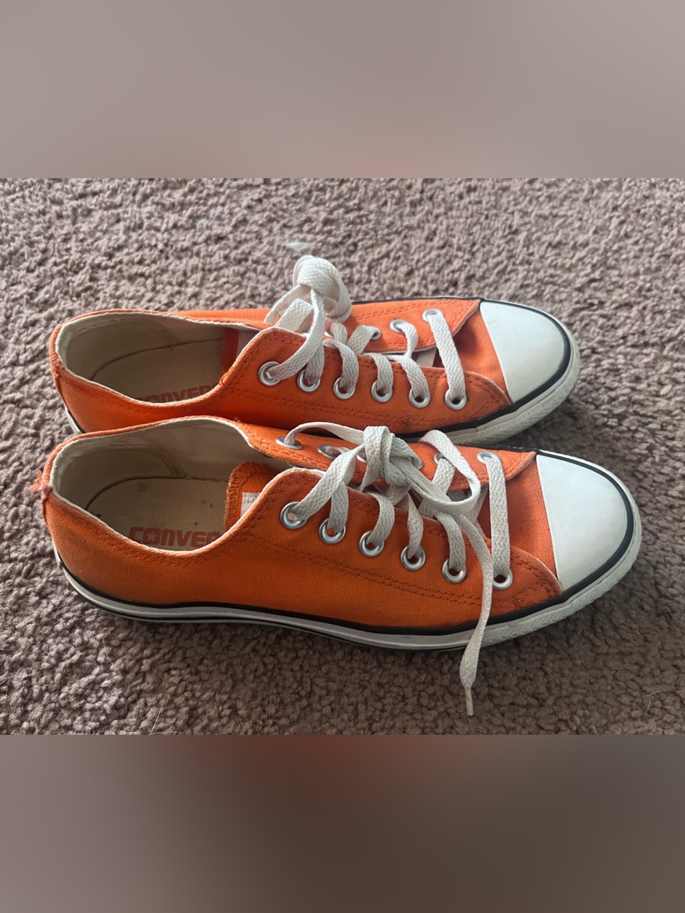 Women’s size 7.5 Pumpkin orange Converse sneakers